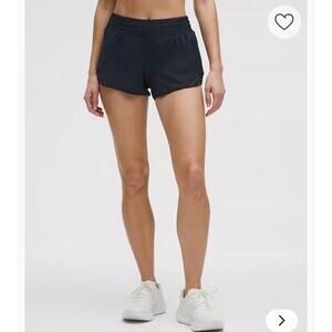 Lululemon 8 Hotty Hot High-Rise Lined Short 2.5" 2025 Release Black Reflective